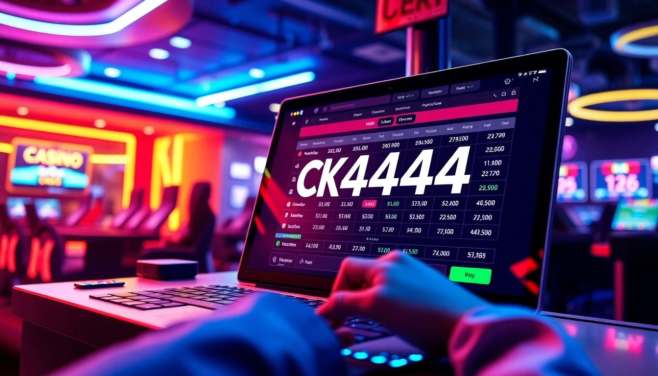 Engaging scene of a user confidently placing a ck4444 bet on a secure, high-tech casino platform, emphasizing trust and excitement for online gambling enthusiasts