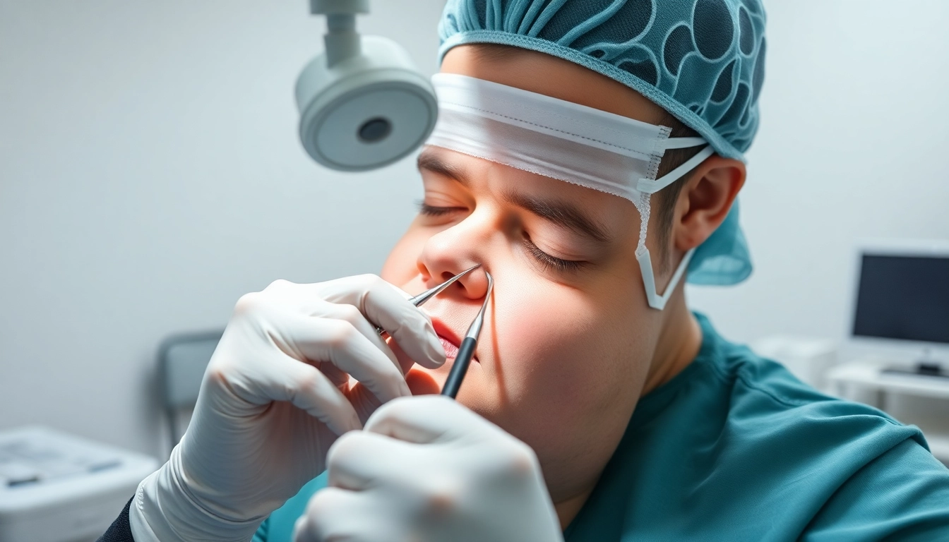 Professional surgeon performing Oberlidstraffung in Zurich, showcasing expert care and precision